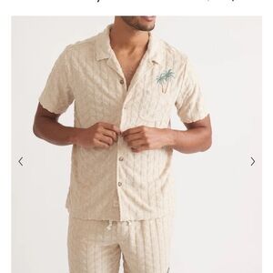 Marine Layer Cream Casual Button Down Shirt